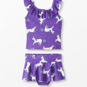 Hanna Andersson Sunblock Striped Tankini Set Size 18-24 months